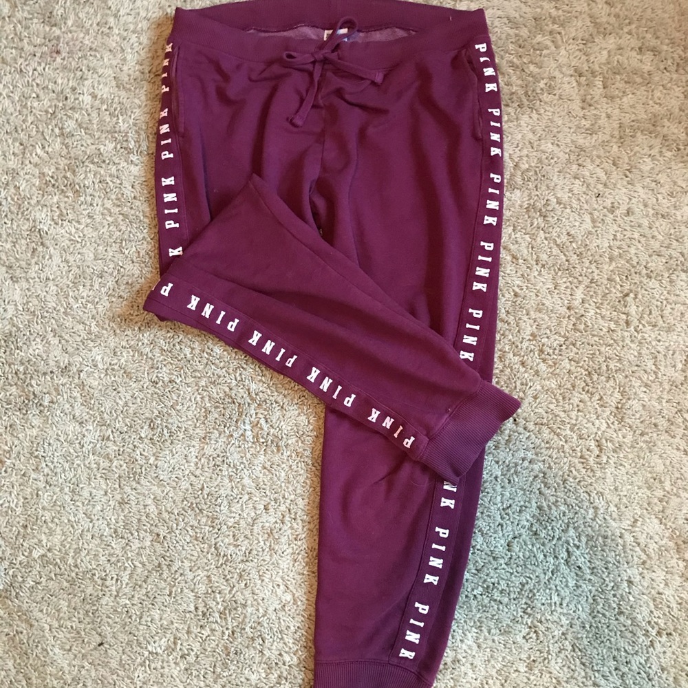 Victoria’s Secret Pink maroon sweatpants